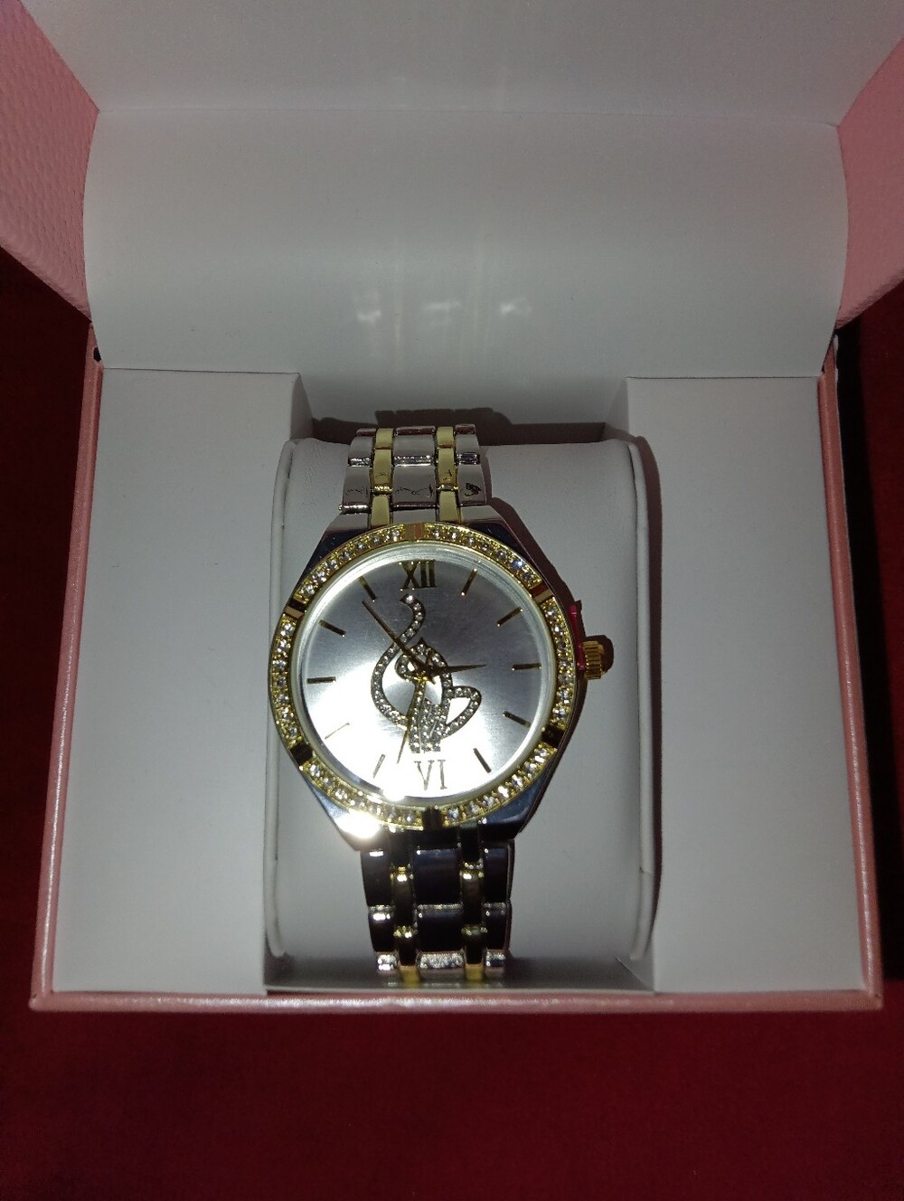 Baby Phat Two-Tone Gold and Silver Crystal Accent Women’s Watch